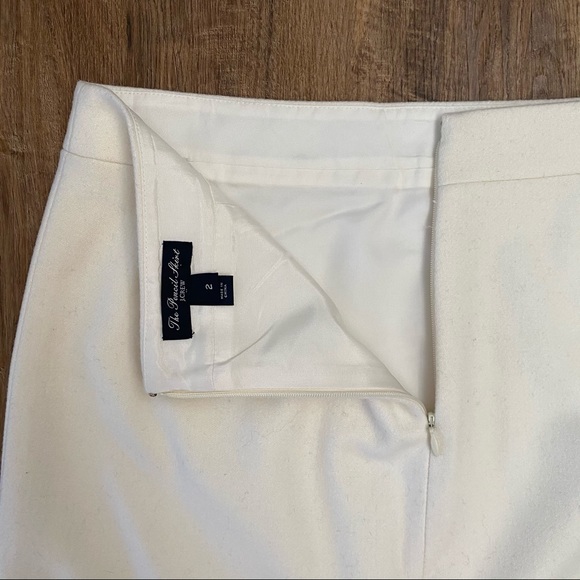 J. Crew Colorblock Black/Ivory Wool Pencil Skirt - Picture 3 of 5